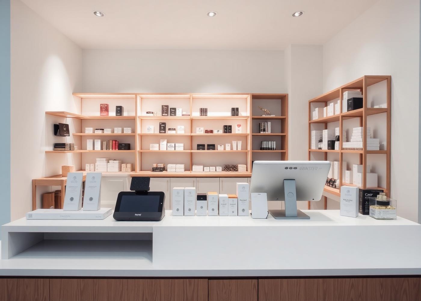 Boutique retail storefront prepared for online orders