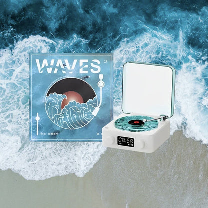 Waves Retro Vinyl Bluetooth Player & Ocean Sleep Sounds