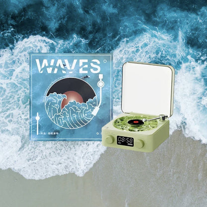 Waves Retro Vinyl Bluetooth Player & Ocean Sleep Sounds