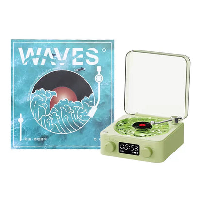 Waves Retro Vinyl Bluetooth Player & Ocean Sleep Sounds